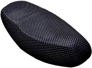Lakshmina Enterprises Free Size Bike Seat Cover Breathable Mesh Cushion bike Seat Cover Black & white Single Bike Seat Cover For Universal For Bike Splendor, CD deluxe, Platina, Passion, CD