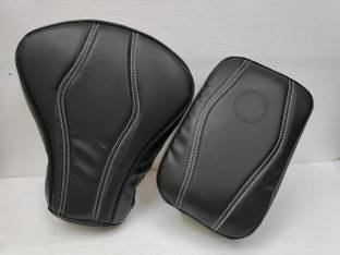 majesticrides Seat Cover Black Compatible With RE Classic 350 (2012 -2020) Split Bike Seat Cover For Royal Enfield Classic 350, Classic 500