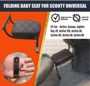 Znee Smart ZSB-1 Universal Folding Baby Seat Compatible for All Scooty Single Bike Seat Cover For Honda, Hero, TVS, Suzuki, Universal For Bike, Ola Activa, Access, Jupiter, Ray ZR, Activa 125, Activa 3G, Activa 4G, Activa 5G, Activa 6G