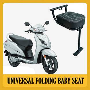 DAZZRIDE Scooty Baby Seat/Baby Stand Check Design Suitable for Honda/TVS Scooty Bike Crash Guard