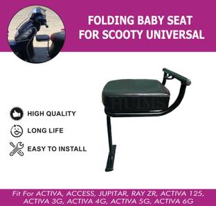 Huims Universal Baby (Child) Seat Front Black for Single Bike Seat Cover For Honda, TVS, Suzuki Access 125, Access, Activa 3G, Jupiter