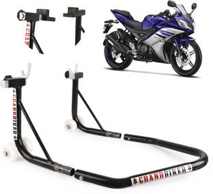 Grandbiker Dismantlable Rear Paddock Stand with Swingarm Rest and Bobbin For Yamaha R15 All Versions Bike Storage Stand