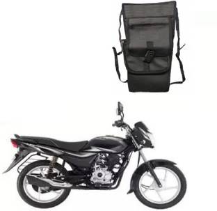 ASESOMECREATION TCP Plain Black Tank Cover Plain-28 Strap Bajaj Platina 100 DTS-i Bike Tank Cover