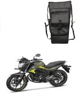 ASESOMECREATION TCP Plain Black Tank Cover Plain-8 Strap Honda CB Hornet 160 Bike Tank Cover