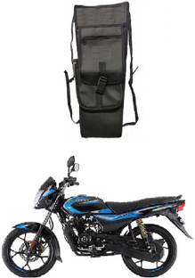 ASESOMECREATION TCP Plain Black Tank Cover Plain-26 Strap Bajaj Discover 125 DTS-i Bike Tank Cover