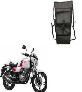 ASESOMECREATION TCP Plain Black Tank Cover Plain-50 Strap Bajaj V 150 Bike Tank Cover