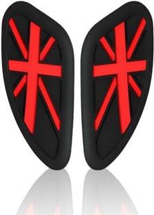 Moto Genius Universal Anti-Slip Tank Pad | Waterproof Motorcycle Sticker for Grip (Red) Bike Tank Pad