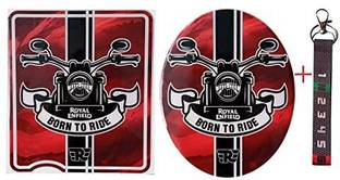 GraphixDesign 3D Emboss Tool Box & Battery Box+Keyring Cover Compatible Bullet Sticker C Bike Tank Pad