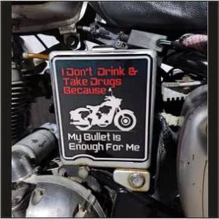 GraphixDesign 3D Emboss Tool Box & Battery Box+Keyring Cover Compatible Bullet Sticker B Bike Tank Pad