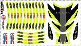 Golden Fox MULTICOLOR 3D CUSTOMIZED HONDA COMBO TANK PAD Bike Tank Pad