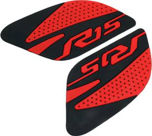OBEROI'S TRADERS R15 V2, V3, V4 & M Anti Slip Silicone Thai Pad Water Resistant Sticker Red Bike Tank Pad