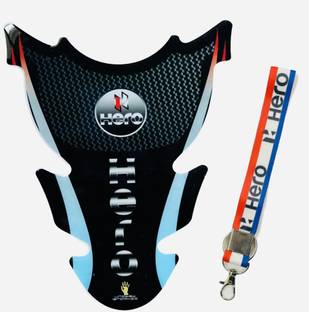 Raumah Customised Hero Bike Tank Pad/Sticker with Key Ring Bike Tank Pad