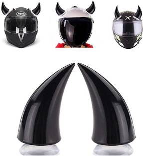 Gogna Mart Motorbike Helmet Horn Headwear Decor Compatible Suitable All Helmet (Black) Bike Tank Pad