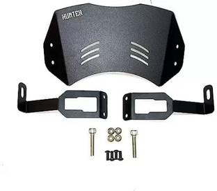 MODAROCK Metal Windshield Viso Fitting with All Necessary Fitting for Hunter 350 Bike Windshield