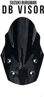 FK Racing Windshield Db Visor for Burgman Street 125 (Black) Bike Windshield
