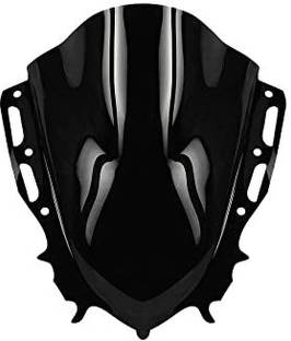 DHSSTORE YAMAHA R15V4/R15M RACING VISOR (BLACK) Bike Windshield