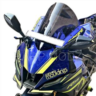 HARP MODZ Smoke Black Indonesian Bubble Visor for Yamaha R15 V4 M Bike Windshield