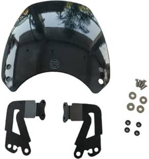 RWT Windshield With All Necessary Fittings Compatible with Royal Enfield Hunter 350 Bike Windshield