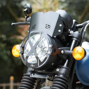 road religion Cosmo Black Metal Windshield for RE Hunter350 Windshield Bike Windshield