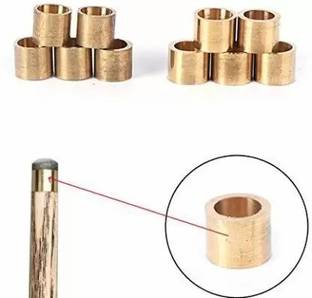 AVENUE Billiards Brass Snooker or Pool Cue Tip Ferrules - 10 Pieces Cue Tip