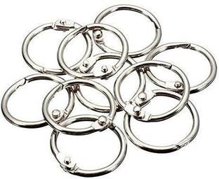 Prescent Stainless Steel Ring 24pc for Books, keychain, Cards & more - Diameter 19mm