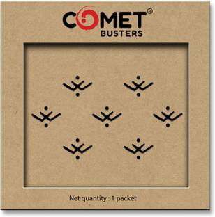Comet Busters Handcrafted Black Fancy Bindis (BV1185) Forehead Black Bindis
