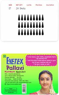 Eyetex Pallavi Sticker Kumkum Forehead Black Bindis