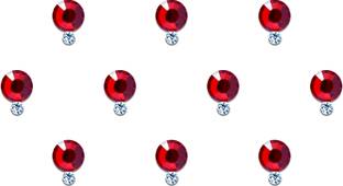 Comet Busters Round Red Swarovski Crystal Bindi (4 mm) (BV323) Forehead Red Bindis