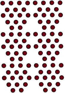 VAMA Velvet Plain Kumkum Round Forehead Pottu Bindi Tikli Tilak Sticker For Girls Maroon Bindis