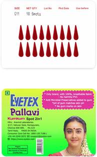 Eyetex Pallavi Sticker Kumkum Forehead Maroon Bindis