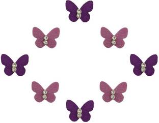 Comet Busters Beautiful Purple Butterfly Bindi With Stone (9mm) (BV1614) Forehead Purple Bindis