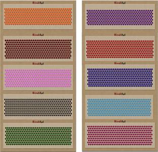 Comet Busters Bindiful Dailywear Multicolor Velvet Round Bindis (bf256) (3mm) Forehead Multicolor Bindis