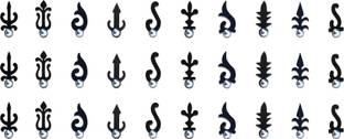 Comet Busters Different Designs Fancy Black Bindi (BV655) Forehead Black Bindis