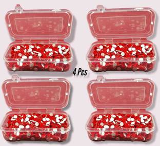 QWGPT 11 MM RED BINDI 4 PCS VGFCF FOREHEAD Red Bindis