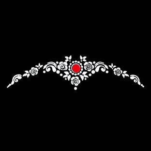 Comet Busters Traditional Bridal Bengali Wedding Bindi for Women (BV1981) Forehead White Bindis