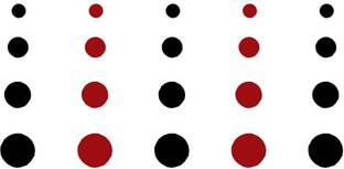 Comet Busters Multisized Black and Red Round Bindi (4mm, 5mm, 6mm, 7mm) (BV1543) Forehead Multicolor Bindis