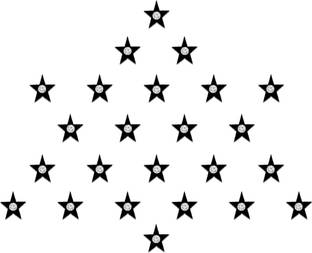 Comet Busters Black Star Bindis With Silver Stone (BV1211) Forehead Black Bindis