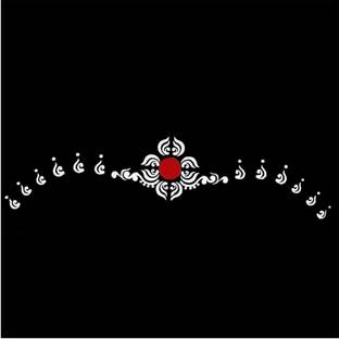 Comet Busters Traditional Bridal Bengali Wedding Bindi for Women (BIN1735) Forehead White Bindis