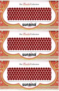 SUNAINA Bridal Collection Bindis (size-3) FOREHEAD Maroon Bindis