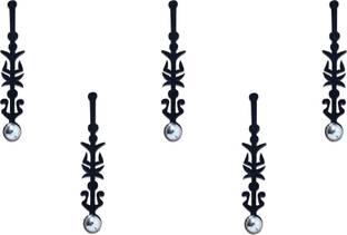 Comet Busters Beautiful Handcrafted Fancy Black Bindi With Silver Dot (BV739) Forehead Black Bindis