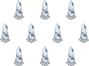Comet Busters Beautiful Silver Wedding Bindi (BV676) Forehead Silver Bindis