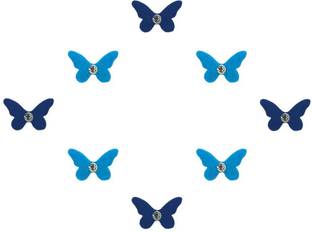 Comet Busters Beautiful Blue Butterfly Bindi With Stone (6mm) (BV1620) Forehead Blue Bindis