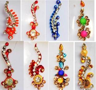 QUBIX New-multicolor bindi Forehead Multicolor Bindis