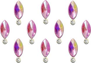 Comet Busters Beautiful Pink Crystal Bindi (10 mm) (BV456) Forehead Pink Bindis