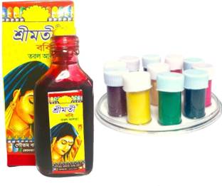 Kumkum Liquid Multicolor Bindi 11 in 1 For Women and Girls Forehead Multicolor (Alta) Women and girls Multicolor Bindis