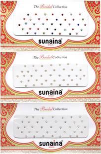 SUNAINA Small Round MultiColor|Golden|Silver Shiny Stone Matching Tikka Bindi for Women FOREHEAD Multicolor Bindis