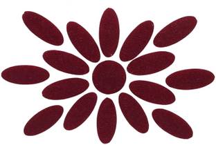 Comet Busters Handcrafted Maroon Velvet Oval Bindis (BV1882) (13 mm) Forehead Maroon Bindis