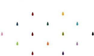 Comet Busters Multicolor Tear Drop Velvet Bindis (5 mm) Forehead Multicolor Bindis