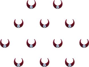 Comet Busters Mini Moon Maroon Bindi With Stone (5 mm) (BV465) Forehead Maroon Bindis