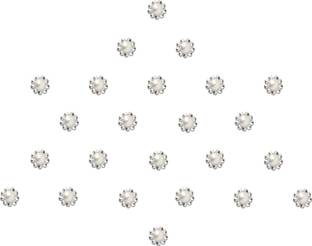 Comet Busters Fancy White Diamond Dot Bindi For Women (BV203) Forehead White Bindis